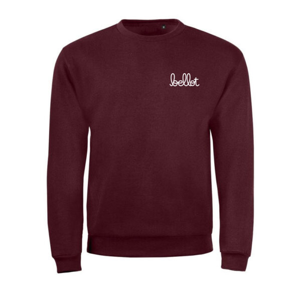 Sweat brodé "Bellot" - Bordeaux
