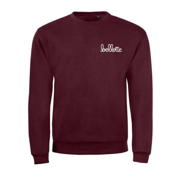 Sweat brodé "Bellotte" - Bordeaux