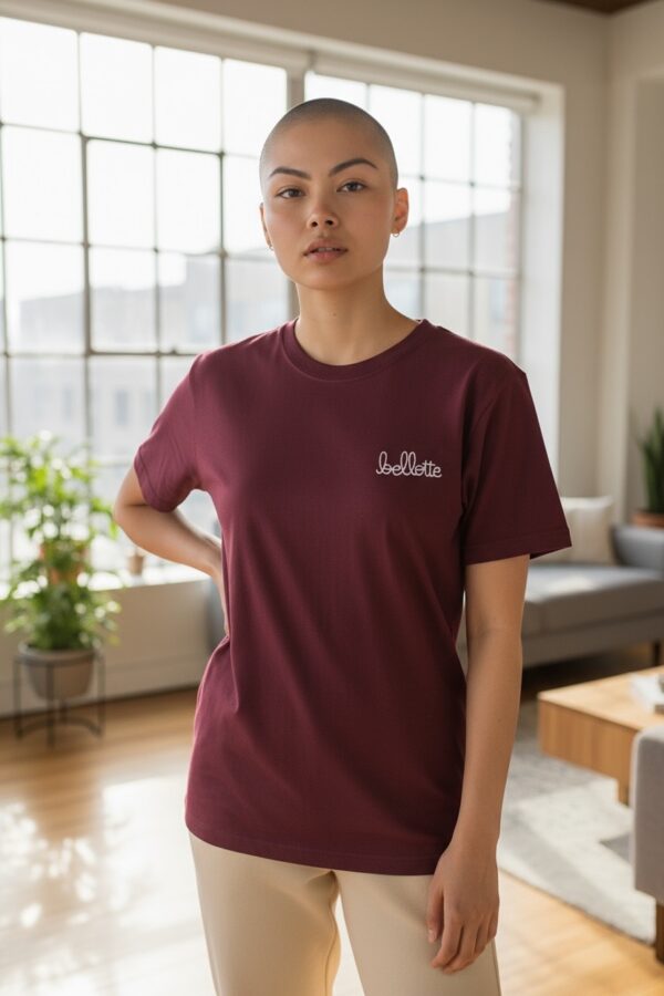 T-shirt col rond "Bellotte" - Bordeaux