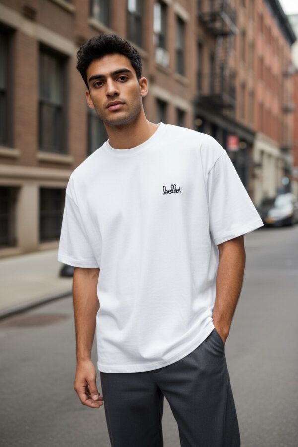 T-shirt col rond "Bellot" - Blanc